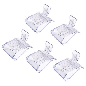 Flexzion Bee Clip for Queen (5-Pack) - Transparent Queen Catcher for Bees, Honeybee Queen Clips for Easy One-Handed Queen Bee Marking & Handling
