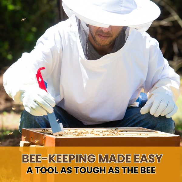 Flexzion J Hook Bee Hive Tool - 10.5" Stainless Steel Frame Lifter & Wax Scraper for Bee keeping Tools Kit - Essential Hive Tool J Hook for Beekeeping Supplies & Equipment - Image 3