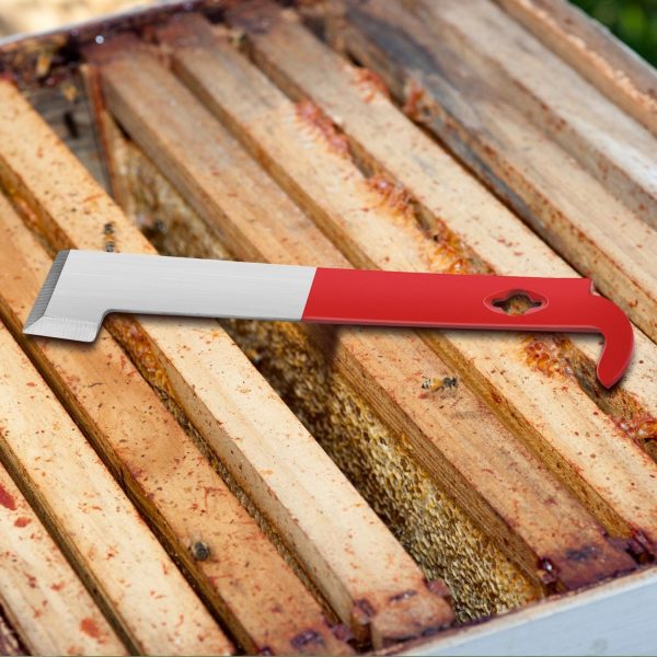 Flexzion J Hook Bee Hive Tool - 10.5" Stainless Steel Frame Lifter & Wax Scraper for Bee keeping Tools Kit - Essential Hive Tool J Hook for Beekeeping Supplies & Equipment - Image 8