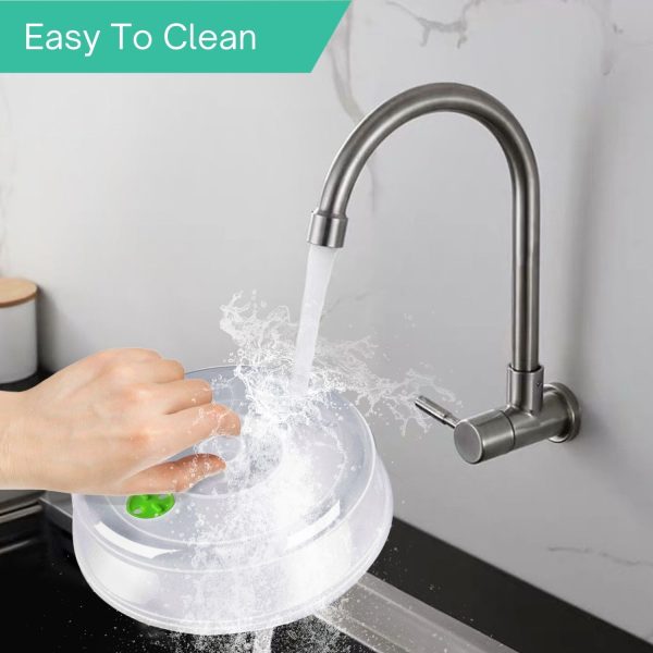 Flexzion Microwave Plate Covers Set of 5 - BPA-Free Microwave Cover with Adjustable Steam Vent, Dishwasher Safe Microwave Splatter Cover, Transparent Plastic Food Covers for Microwave Cooking - Image 7