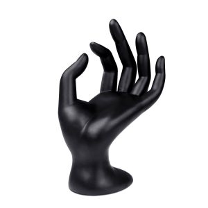 Flexzion Hand Jewelry Holder Female Mannequin Hands Holder for Bracelet, Watch, Hand Ring Holder for Jewelry, Mannequin Arm Form Model, Hand Stand Display, Polyresin Hand Mannequin, Black