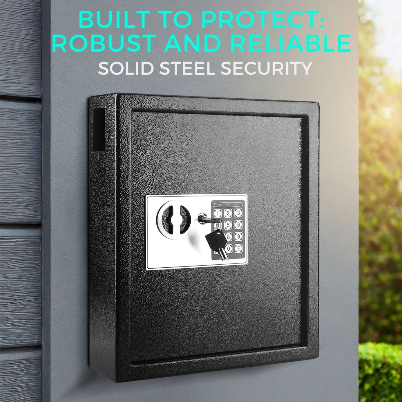 Flexzion Key Box Wall Mount With Code, Key Cabinet, Key Deposit Slot ...