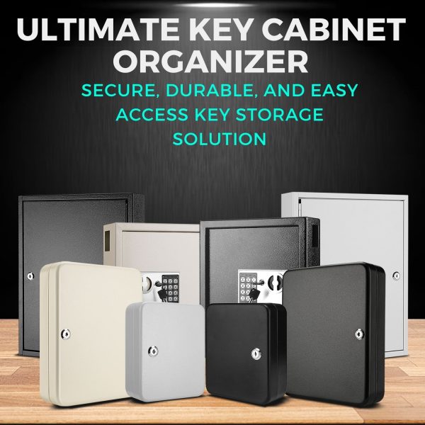Flexzion Key Box Wall Mount With Code, Key Cabinet, Key Deposit Slot, 40 Key Holder Organizer Locker Case, Colored Key Tags Wall Mounted Lock Box For Keys Storage (Black) - Image 10