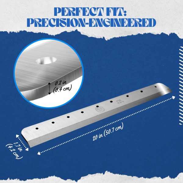 Flexzion Guillotine Blade Replacement 20 inch A3 - Heavy Duty Steel Trimmer Blade for Professional Industrial Guillotine Stack A3 Desktop Paper Cutter, 400 Sheets - Image 3