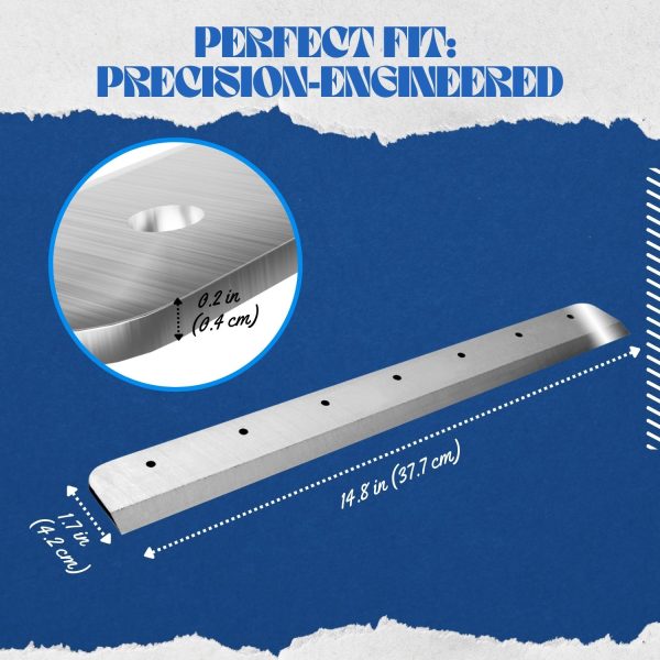 Flexzion 15-Inch Paper Cutter Blade Replacement - Heavy Duty Steel Blade for Professional Industrial A4 Guillotine Cutter, Paper Trimmer Machine Spare Blade - Image 3