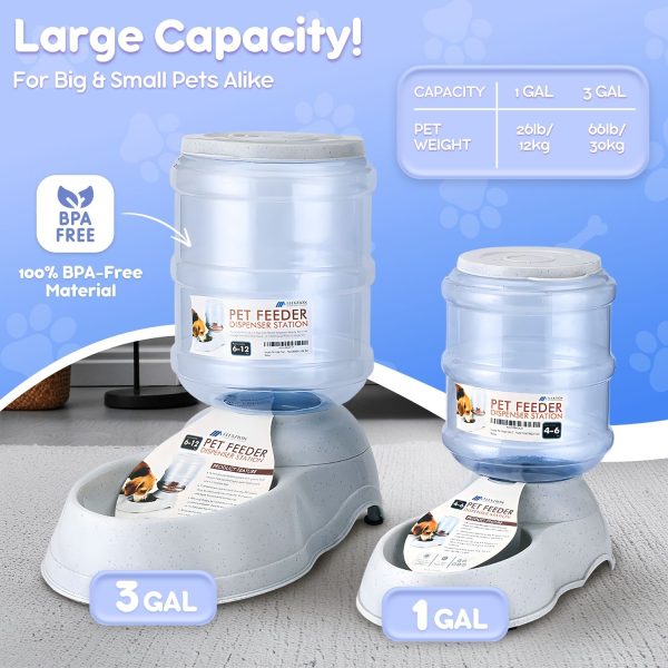 Flexzion Gravity Dog Feeder, Automatic Replenish Large Dog Food Dispenser, Non-Skid, Easy-Clean, Large Capacity Dry Food Storage Bowl for Large Pet, 1 Gallon - Image 7