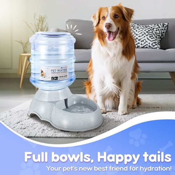 Flexzion Gravity Pet Water Dispenser Drinking Station for Dogs Cats (3 Gallon) Automatic Replenish Waterer for Small Large Breed Dog Cat Animal, Feeding Watering Fountain Supplies Bottle Dish Bowl - Image 3