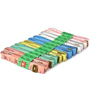 Flexzion Sewing Measuring Tape for Body Soft Ruler Ribbon for Cloth Fabric Tailor Seamstress Clothes Flexible Measurement (Colored Tape Measure 12 Pack) Double Side Scale 5 Feet 60" 150cm Long