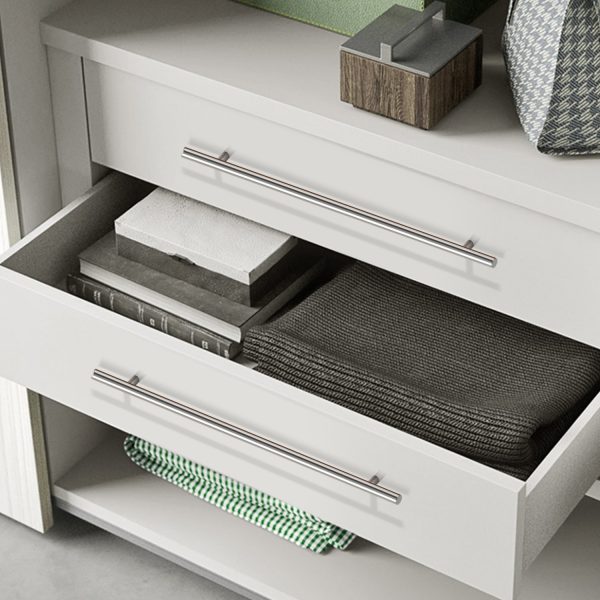 Flexzion 1 Pack Kitchen Cabinet Handles Silver Drawer Pulls 18 inch, 11.3 inch Hole Center, Stainless Steel T Bar with Satin Brushed Nickel, Hardware for Kitchen Cupboard Door Bathroom Furniture - Image 5