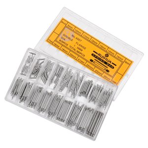 Flexzion Watch Band Spring Bars Set 360 Pcs - Wrist Watches Strap Link Pins Repair Tool 8-25mm Stainless Steel Kit Pack for Watch Link Removal, Screwdriver, Professional Watchmaker with Storage Box