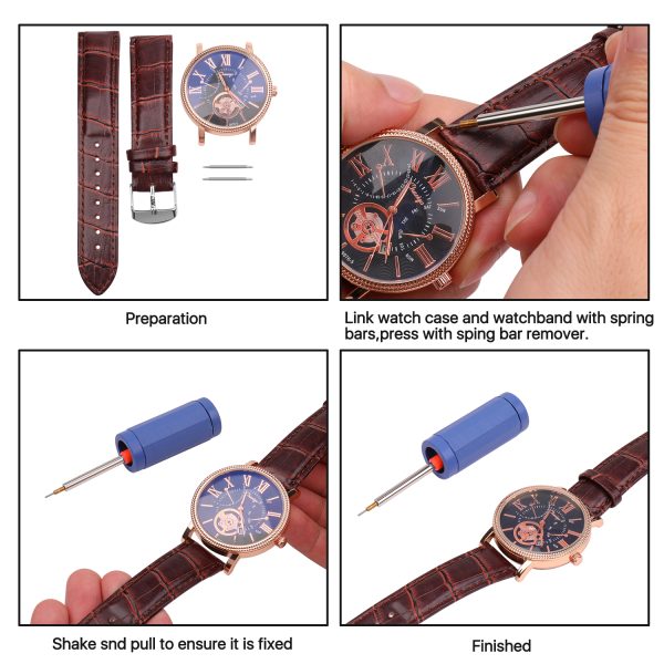 Flexzion Watch Band Spring Bars Set 360 Pcs - Wrist Watches Strap Link Pins Repair Tool 8-25mm Stainless Steel Kit Pack for Watch Link Removal, Screwdriver, Professional Watchmaker with Storage Box - Image 4