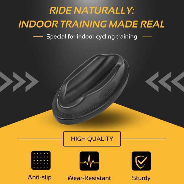 Flexzion Bike Trainer Front Wheel Block - Sturdy Molded Plastic Bicycle Stabilizing Leveling Block Support for Indoor Turbo Trainer Bike Stationary Resistance Training Exercises - Image 2