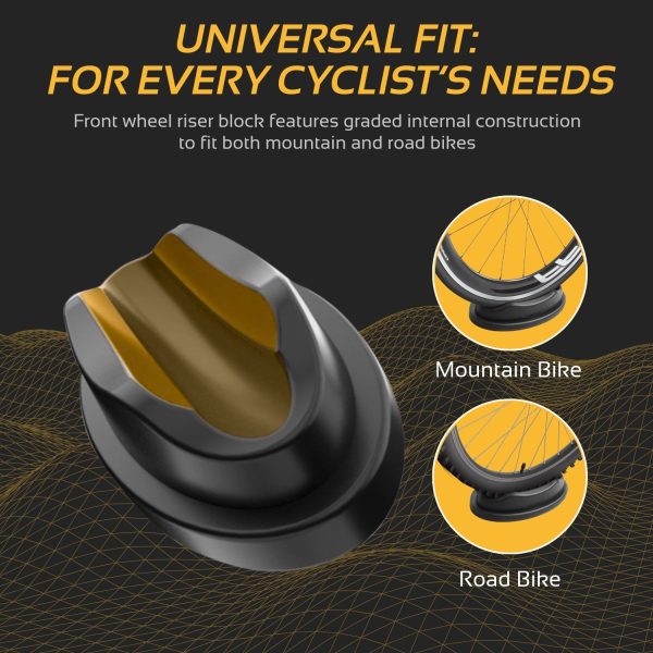 Flexzion Bike Trainer Front Wheel Block - Sturdy Molded Plastic Bicycle Stabilizing Leveling Block Support for Indoor Turbo Trainer Bike Stationary Resistance Training Exercises - Image 5