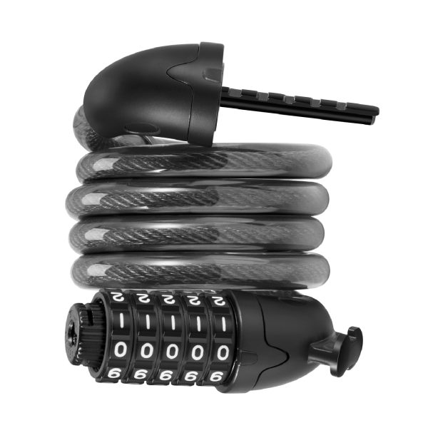 Flexzion Combination Bike Lock Cable - 5-Digit Combo Bicycle Lock Cable, Keyless, Heavy-Duty Anti Theft Bike Lock with Mounting Bracket for Kids Bike, E-Bike, Motorcycle and More, Black - Image 2