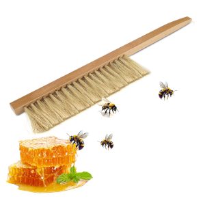 Flexzion Bee Brush Beekeeping Tool & Equipment with Natural Pig Bristles & Wooden Handle - Beekeeping Brush or Honey Bee Brush for Beekeeper, Essential Beehive Cleaning Tool for Gentle Bee Care