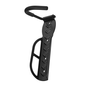Flexzion Garage Bike Rack Wall Mount (1 Pack) - Easily Hang/Detach Black Bicycle Hanger Storage System Holder with Screws - Vertical Bike Hooks for Indoor Apartment Shed, Holds up to 44lbs(20Kg)