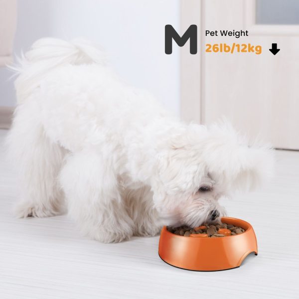 Flexzion Slow Feeder Dog Bowl Interactive Dog Puzzle Bowl, Anti-Choke, Non-Slip Slow Eating Dog Bowl Fun Pet Feeder Anti-Bloat Maze Bowl Dishwasher Safe Easy to Clean - 300ML (1.5 Cups/10 oz) Orange - Image 6