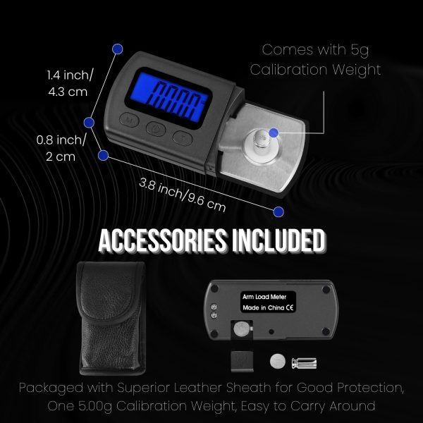 Flexzion Professional Digital Turntable Stylus Scale Load Scale Gauge Record Player Needle Cartridge Scale Vinyl Stylus Turntable Force Scale Gauge with LCD Backlight for Tonearm Phono Cartridge - Image 7