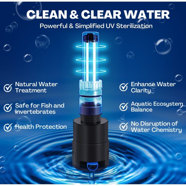 Flexzion Aquarium U-V Filter - 4-in-1 500L Fish Tank U-V Light, Submersible Canister Aquarium Filter Pump & U-V Light for Fresh and Saltwater Turtle Tank - Image 3