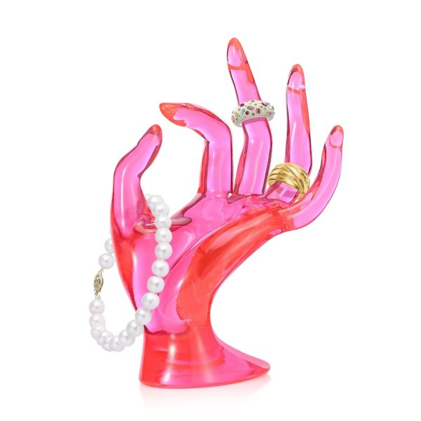 Flexzion Hand Jewelry Holder Female Mannequin Hands Holder for Bracelet, Watch, Hand Ring Holder for Jewelry, Mannequin Arm Form Model, Hand Stand Display, Polyresin Hand Mannequin, Black