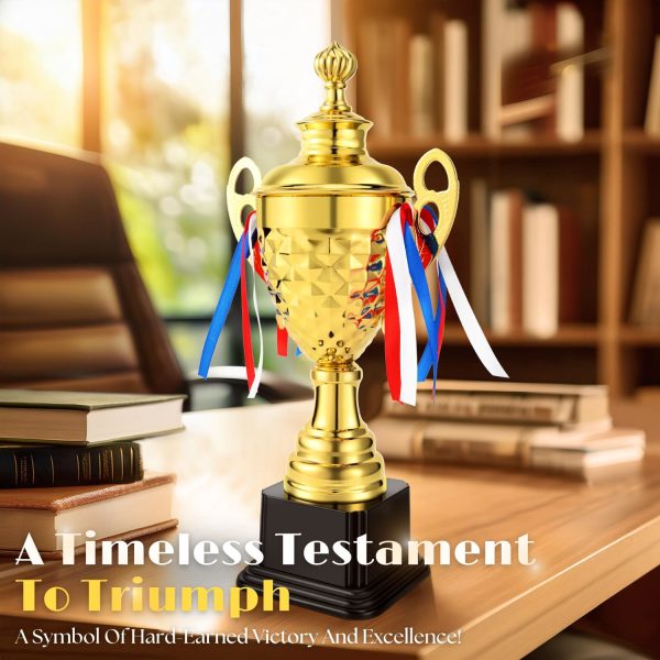 Flexzion Gold Trophy Award - 17 Inch Large Trophy Cup for Awards, Sports, Competitions, Tournaments, & Parties, Perfect Gift for Champion Winners & League Achievements - Image 3