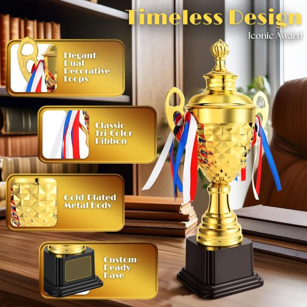 Flexzion Gold Trophy Award - 17 Inch Large Trophy Cup for Awards, Sports, Competitions, Tournaments, & Parties, Perfect Gift for Champion Winners & League Achievements - Image 5