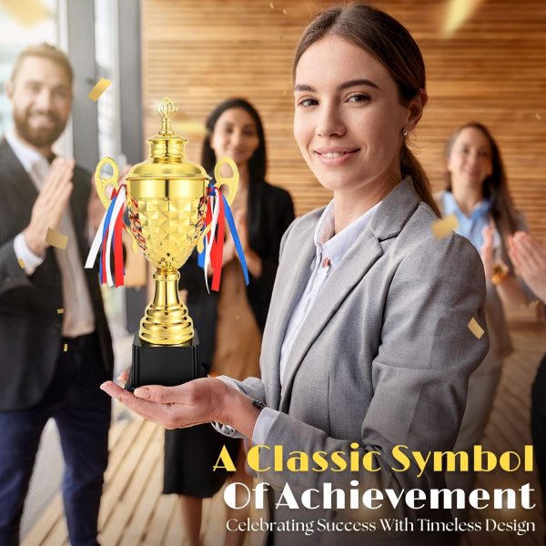 Flexzion Gold Trophy Award - 17 Inch Large Trophy Cup for Awards, Sports, Competitions, Tournaments, & Parties, Perfect Gift for Champion Winners & League Achievements - Image 8