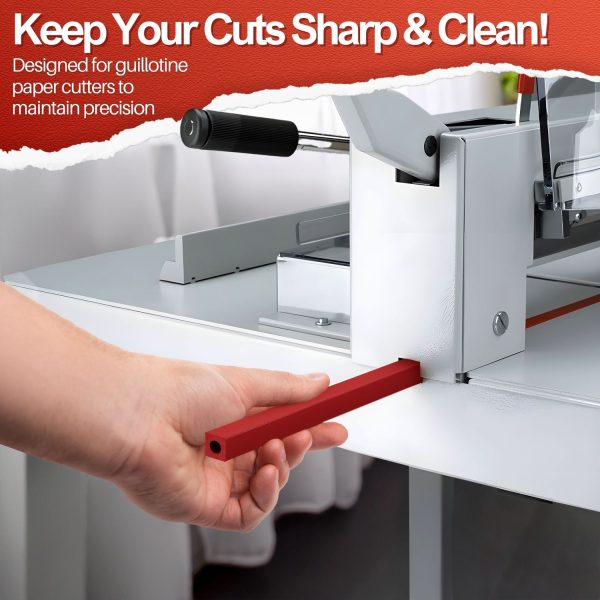 Flexzion 17" A3 Cutting Stick Replacement, Stack Paper Cutter Trimmer Blade Rubber Pad for Heavy Duty Professional Industrial Guillotine Stack Desktop, 17 inch Trimming Machine Accessories Parts - Image 8