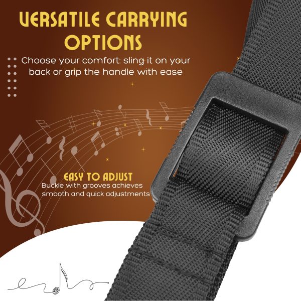 Flexzion Saxophone Neck Shoulder Strap Padded, Sax Holder w/ Adjustable Harness Belt & Metal Hook, Musical Instrument Accessory, for Tenor Alto Soprano Sax/Clarinets Baritone Reeds & Horn, Grey - Image 5