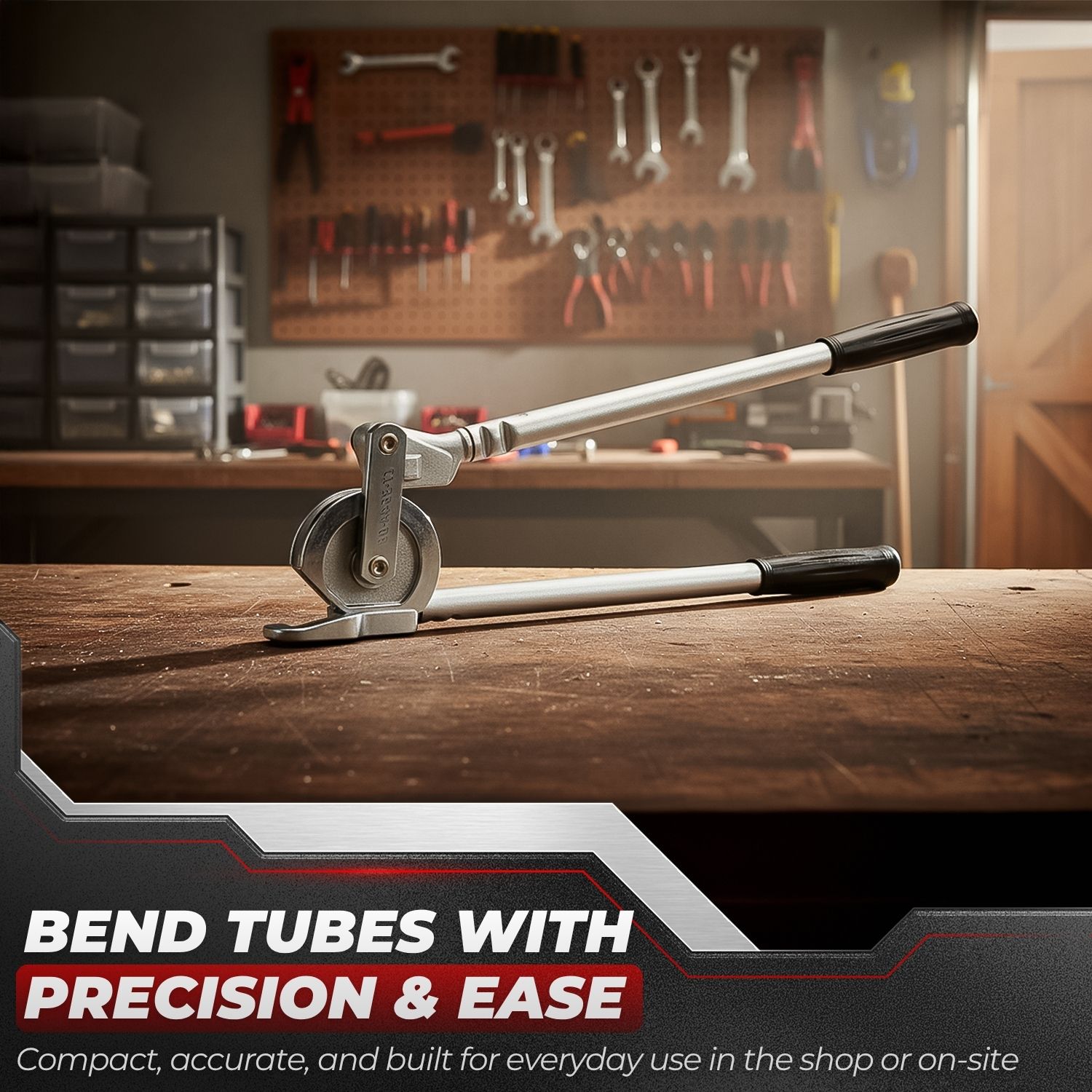 Flexzion Copper Tubing Bender - 1/2 Inch OD Manual Copper Pipe Bender with Wide Hook Grip up to 180-Degree HVAC Bending Tool for Soft Iron Pipe, Aluminum Tube, Stainless Steel Tube, and Refrigeration - Image 2